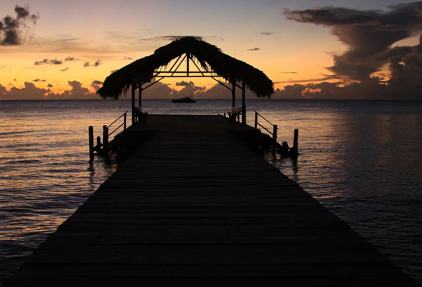 The jetty at Pigeon Point at sunset