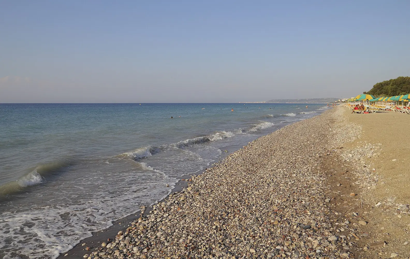 The pebble beach at Kremasti, next to Ialyssos