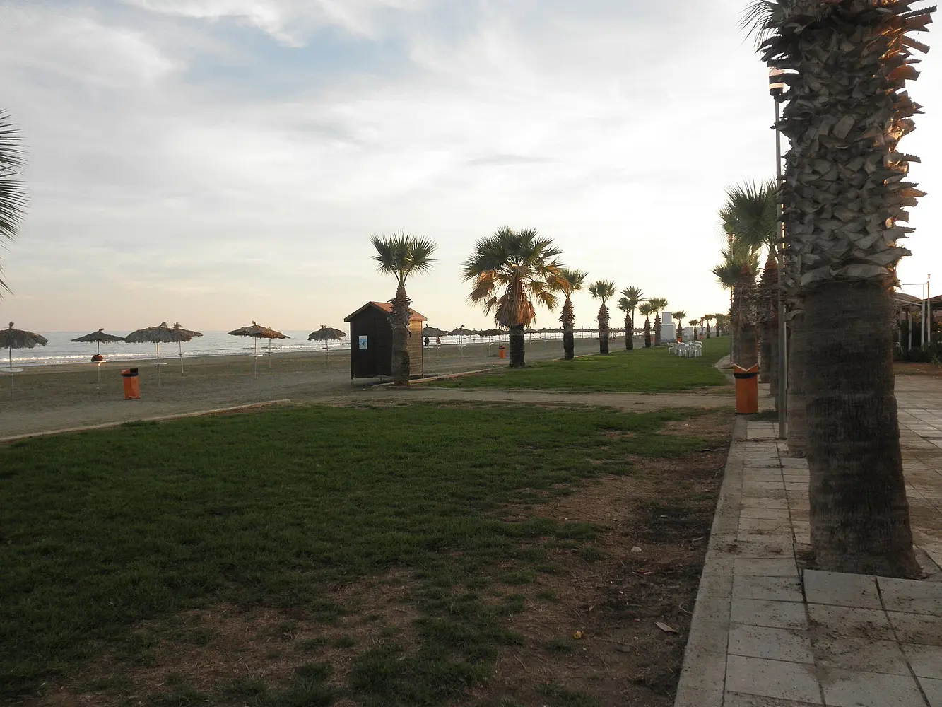 Mackenzie beach, Larnaca, in winter