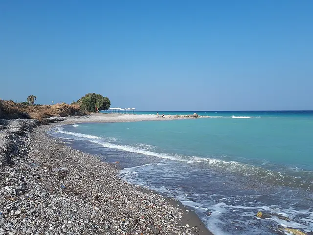 A beach on Rhodes' north-west coast near Theologos