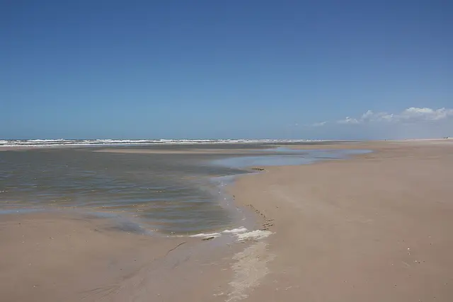 The beach at Atins at low tide