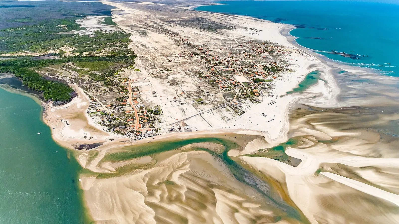 The Macapá coast near Barra Grande from the air