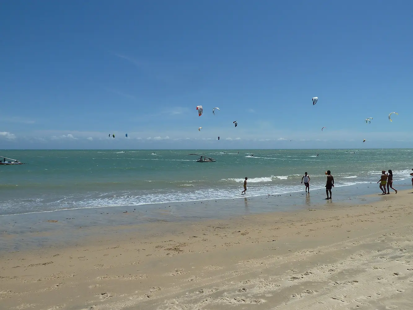 Kitesurfers at Cumbuco beach
