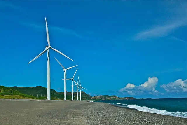 The Bangui wind farm beach near Pagudpud