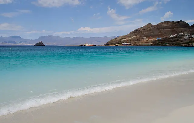 The beach at São Pedro, São Vicente