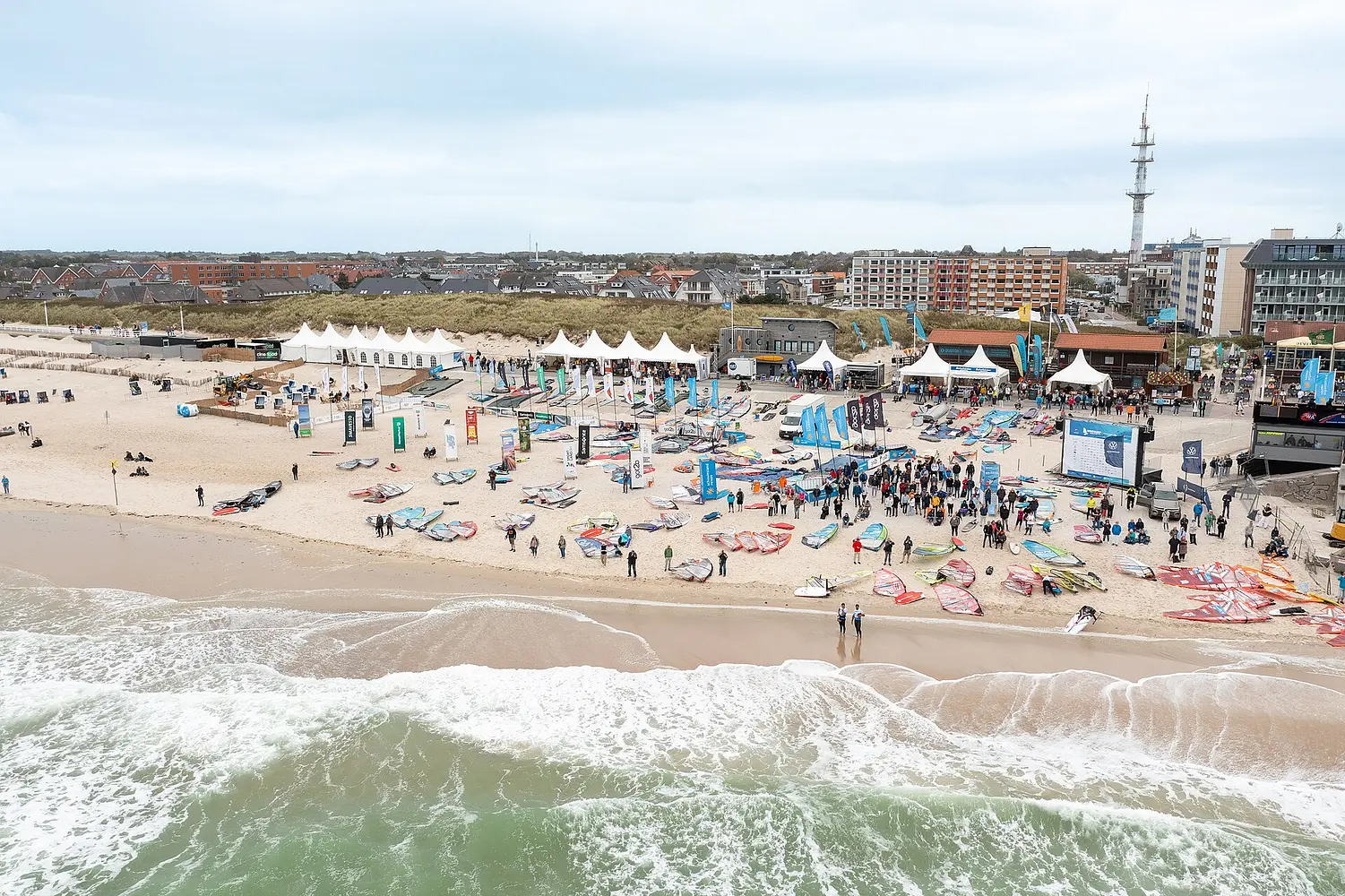 Windsurf boards on Brandenburger Strand, Westerland