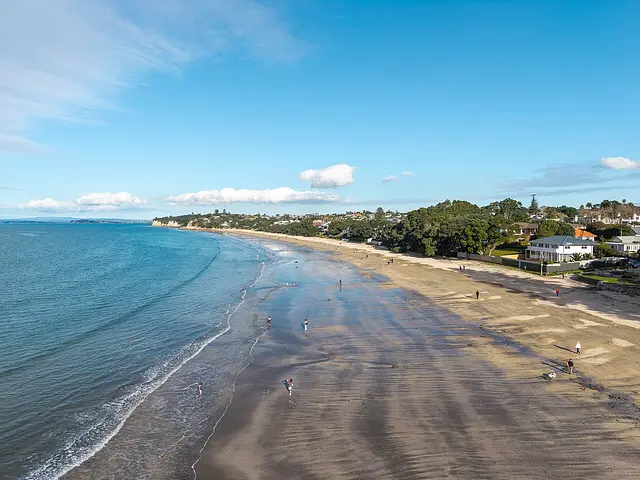 Takapuna Beach from its northern end