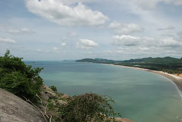 Hua Hin bay from the hills