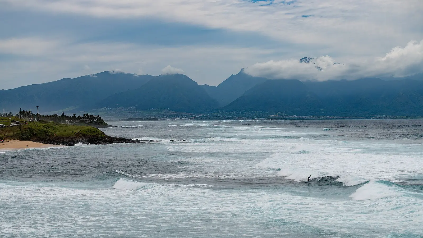Maui's north shore from Ho'okipa, looking towards Kahului
