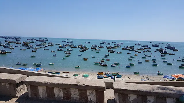 Fishing boats in Mui Ne bay